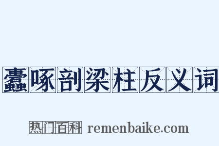 蠹啄剖梁柱反义词是什么意思的图片